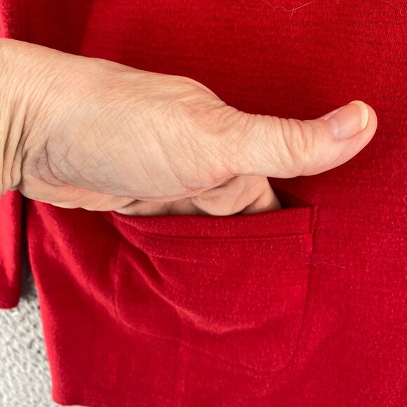 J Jill Top Womens Extra Small Red Pure Jill Long Sleeve Pockets Stretch Casual - Picture 5 of 9
